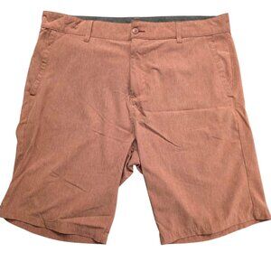 Split Brand Shorts Beach Surf Golf Casual Stretch 10" Chino Red Mens Size 38